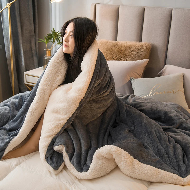 Luxurious Warmth Wool Throw Blanket