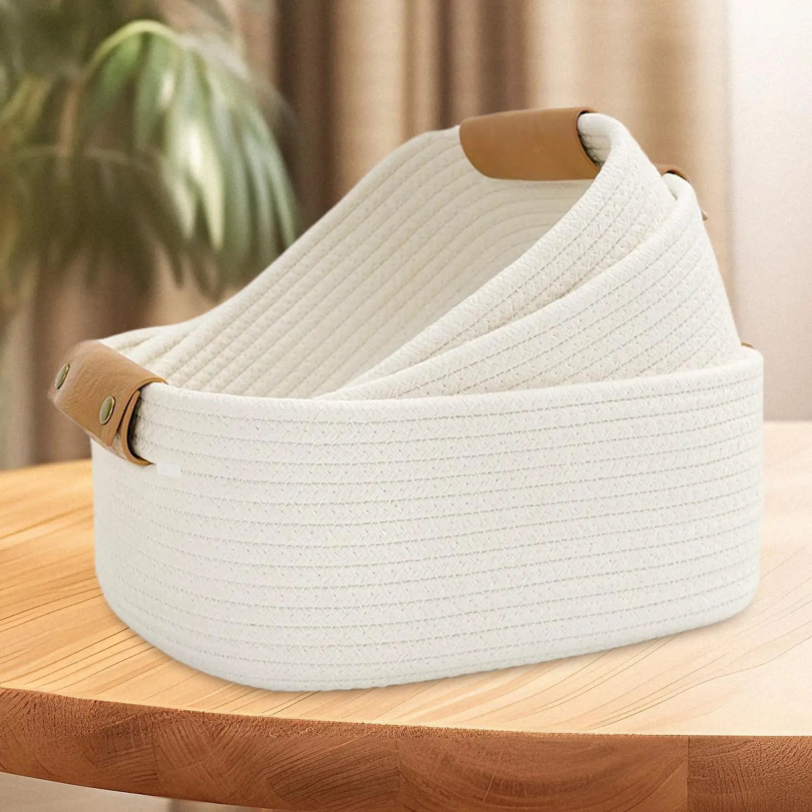 Elegant Cotton Rope Storage Baskets Set
