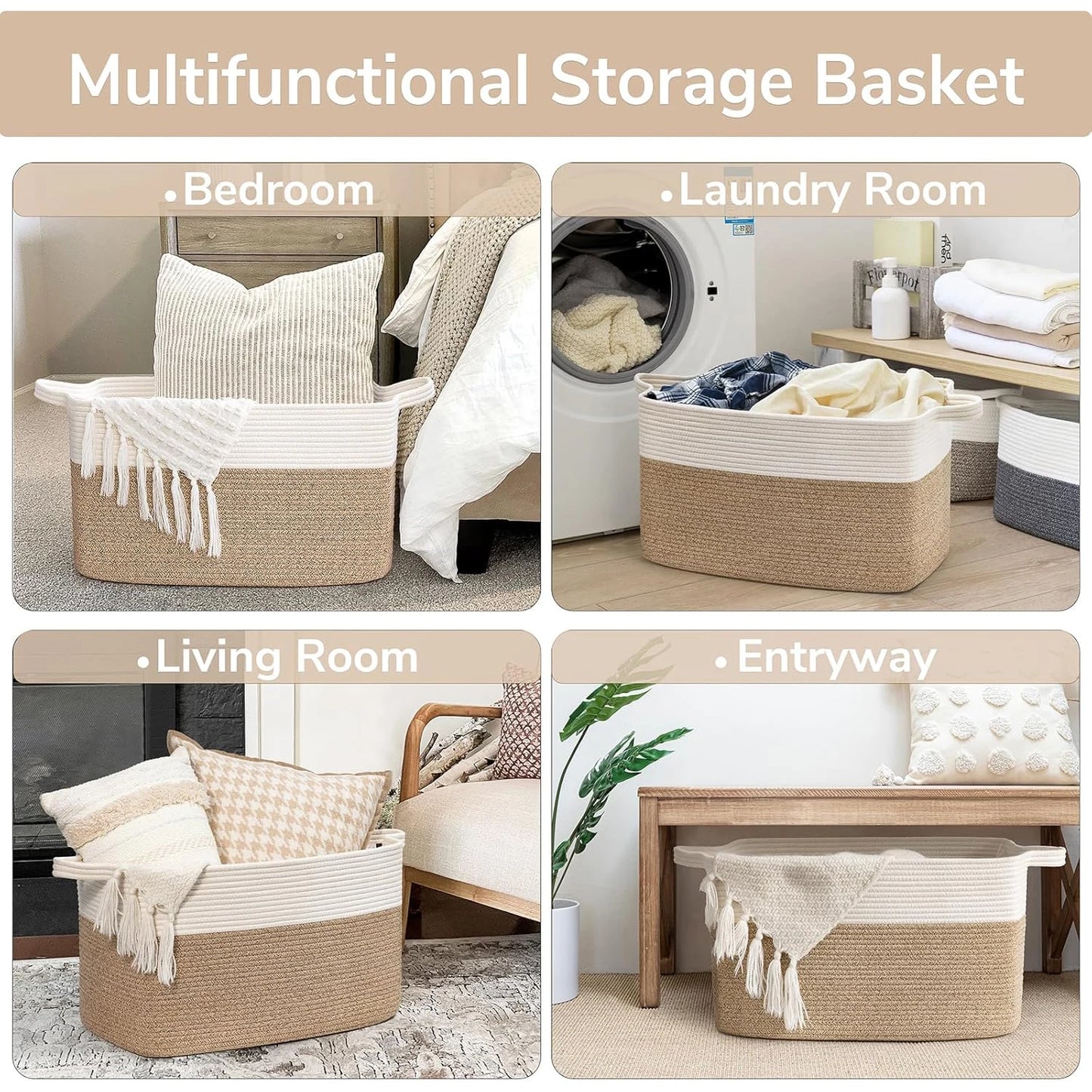 Elegant Woven Storage Cubes