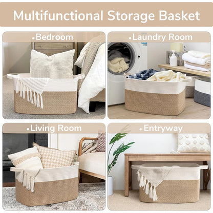 Elegant Woven Storage Cubes