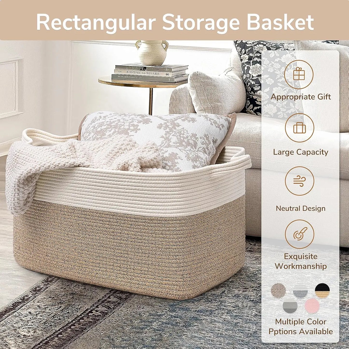 Elegant Woven Storage Cubes