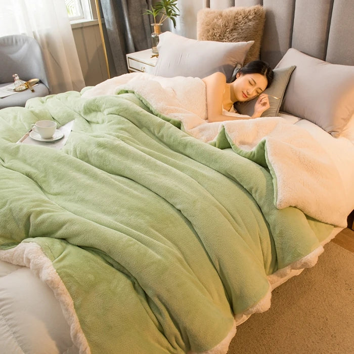 Luxurious Warmth Wool Throw Blanket