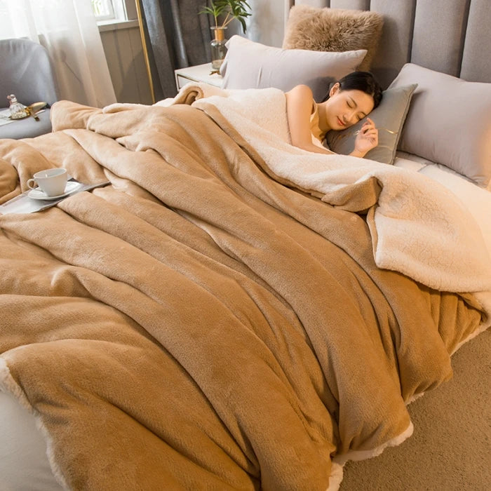 Luxurious Warmth Wool Throw Blanket