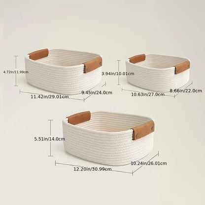 Elegant Cotton Rope Storage Set