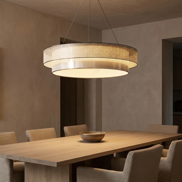 Maline pendant above a dining table