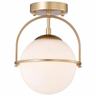 Verano Open Frame Glass Semi Flush Mount Light on white